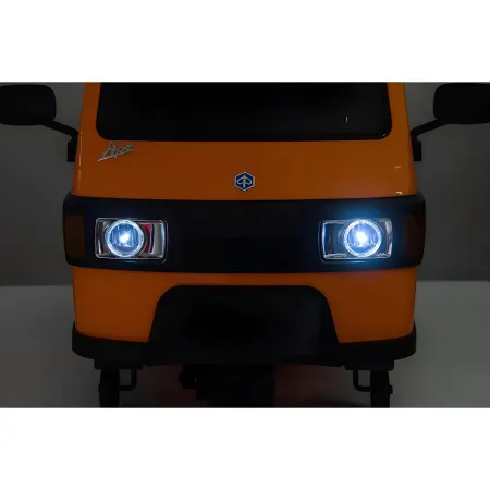 Ape Car Piaggio Elettrica per Bambini Arancione Ruote EVA e Telecomando