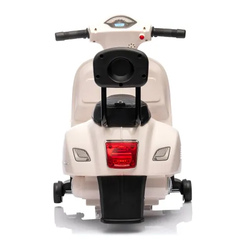 Vespa Elettrica per Bambini Mini GTS 7,2V Bianco Poggiatesta e Clacson