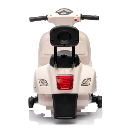 Vespa Elettrica per Bambini Mini GTS 7,2V Bianco Poggiatesta e Clacson