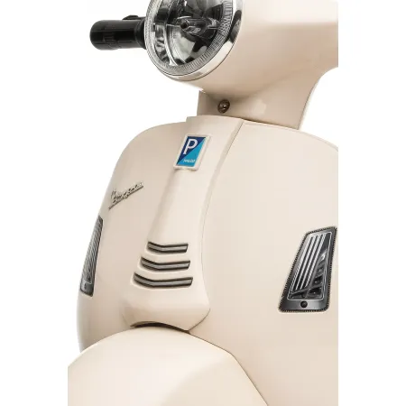 Vespa Elettrica per Bambini Mini GTS 7,2V Bianco Poggiatesta e Clacson