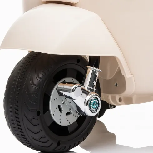 Vespa Elettrica per Bambini Mini GTS 7,2V Bianco Poggiatesta e Clacson