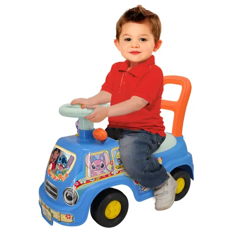 Camioncino Stitch Cavalcabile per Bambini a Spinta con Luci e Suoni