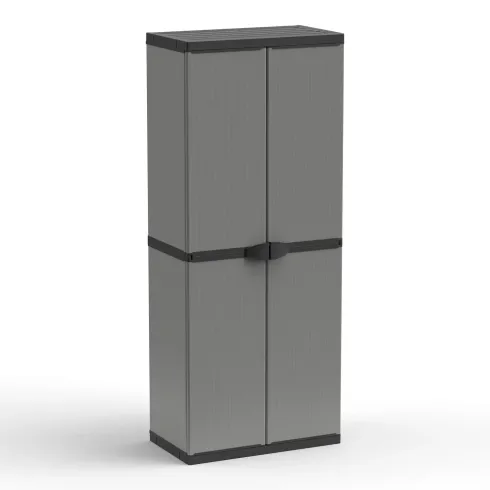 Armadio Portascope con Ripiani in Resina Modulare per Esterno Balcone