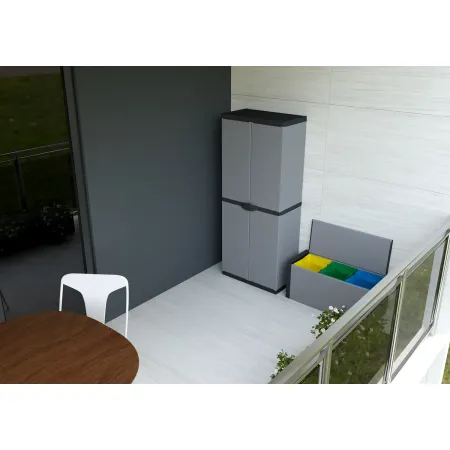 Armadio in Resina PVC da Esterno Tuttopiani Modulare Ripiani Balcone
