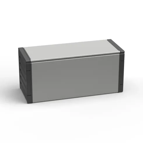 Baule Raccolta Differenziata 85x34x39,5 cm Uso Esterno Grigio PVC