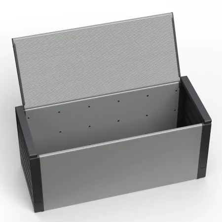 Baule Raccolta Differenziata 85x34x39,5 cm Uso Esterno Grigio PVC