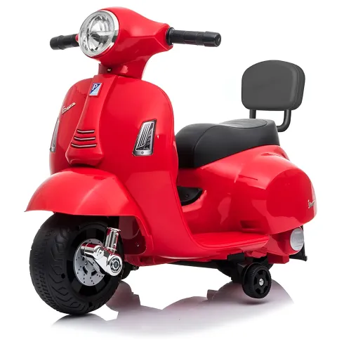 Vespa Elettrica per Bambini Mini GTS 7,2V Rosso Poggiatesta e Clacson