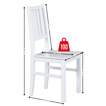 2 Sedie Bianche in Legno Massello Moderne da Salotto per Cucina Soggiorno Design | BricoShop24
