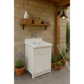 Acquaio per Esterno 50x34 Pilozzo a Muro Lavandino Terrazzo in Resina 2