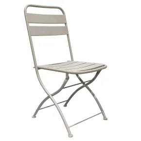 Sedia Pieghevole in Acciaio Tortora per Esterno e Interno 42x50x88 cm