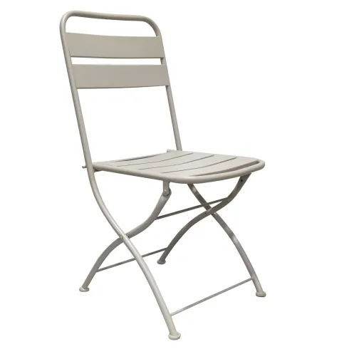 Sedia Pieghevole in Acciaio Tortora per Esterno e Interno 42x50x88 cm