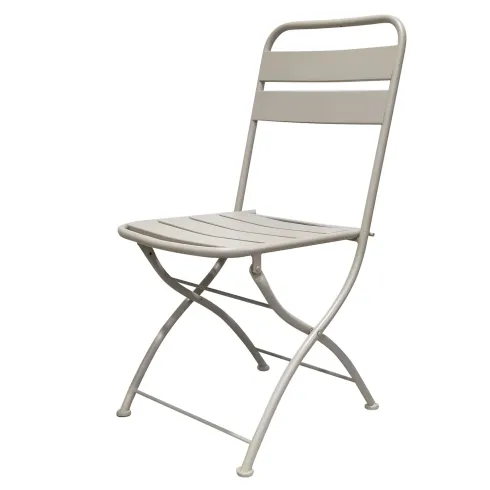Sedia Pieghevole in Acciaio Tortora per Esterno e Interno 42x50x88 cm