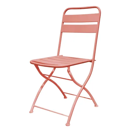 Sedia Pieghevole in Acciaio Rosso per Esterno e Interno 42x50x88 cm