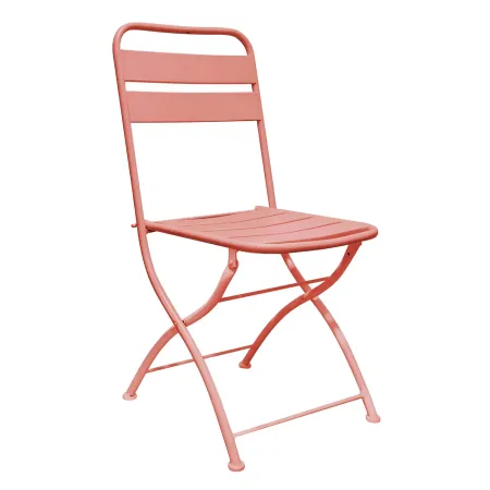 Sedia Pieghevole in Acciaio Rosso per Esterno e Interno 42x50x88 cm