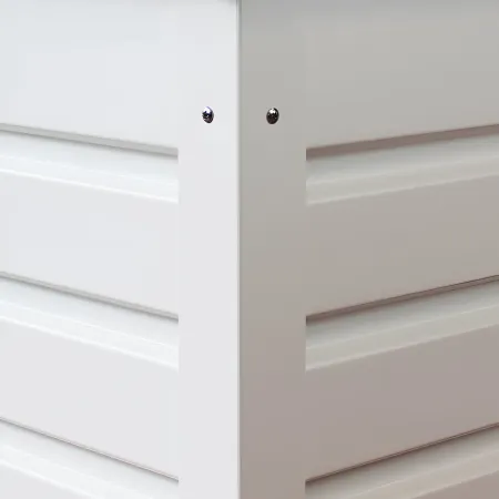 Baule Contenitore Bianco in Alluminio per Esterni 130x61x63 cm con Chiave