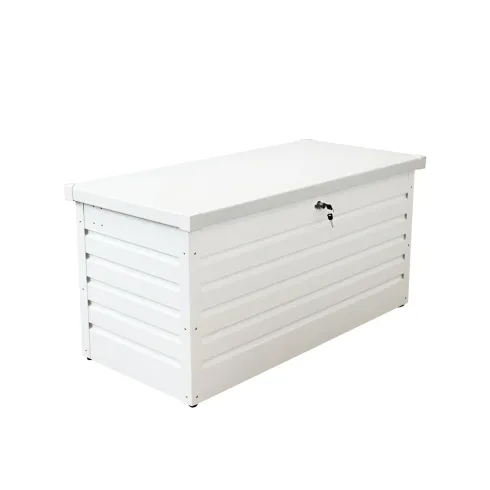 Baule Contenitore Bianco in Alluminio per Esterni 130x61x63 cm con Chiave