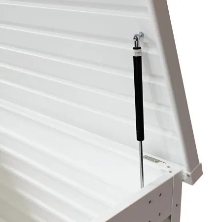 Baule Contenitore Bianco in Alluminio per Esterni 130x61x63 cm con Chiave