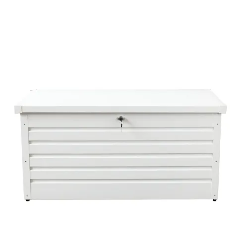Baule Contenitore Bianco in Alluminio per Esterni 130x61x63 cm con Chiave