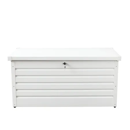 Baule Contenitore Bianco in Alluminio per Esterni 130x61x63 cm con Chiave
