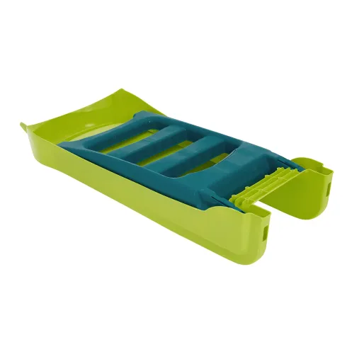 Scivolo per Bambini Pieghevole Salvaspazio a 3 Gradini in Plastica Verde