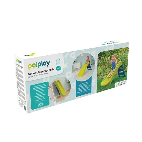 Scivolo per Bambini Pieghevole Salvaspazio a 3 Gradini in Plastica Verde