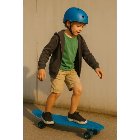 Skateboard Trasparente 57 cm Ruote Grandi da Esterno Verde o Celeste