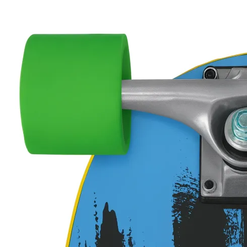 Skateboard Compatto 48 cm in Legno con Maniglia Doppia per Principianti