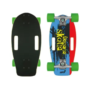 Skateboard Compatto 48 cm in Legno con Maniglia Doppia per Principianti