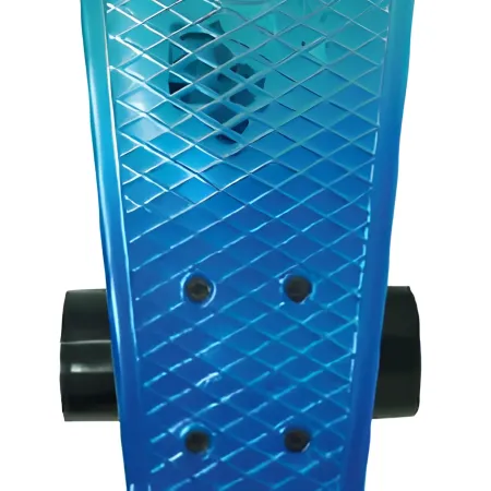Skateboard 57 cm Cromato Ruote PVC Struttura in Alluminio Blu o Rosso