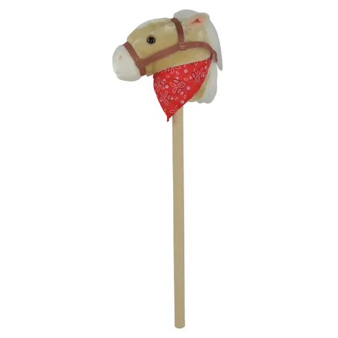 Hobby Horse con Asta 80 cm in Legno per Bambini Suoni Realistici
