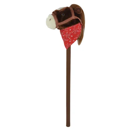 Hobby Horse con Asta 80 cm in Legno per Bambini Suoni Realistici
