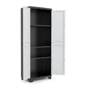 Armadio Keter Linear Resina 3 Piani Regolabili Esterno 68x39x173 cm Grigio 2