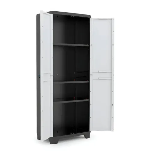 Armadio Keter Linear Resina 3 Piani Regolabili Esterno 68x39x173 cm Grigio