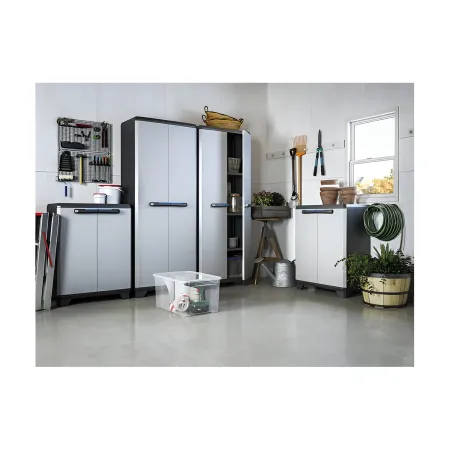 Armadio Keter Linear Resina 3 Piani Regolabili Esterno 68x39x173 cm Grigio