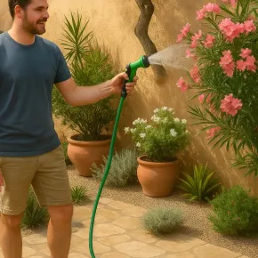 Tubo Estensibile da Giardino 10-30 m con Pistola a 8 Getti Irrigazione 2
