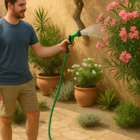 Tubo Estensibile da Giardino 10-30 m con Pistola a 8 Getti Irrigazione