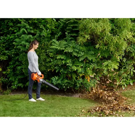 Soffiatore Black+Decker Assiale Elettrico 1850W a Filo Pulizia Giardino