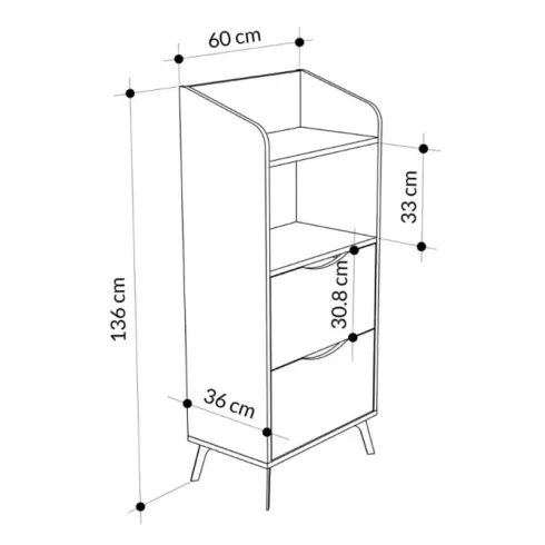 Mobile Multiuso da Cucina per Forno Microonde in Legno con Cassetti Antracite