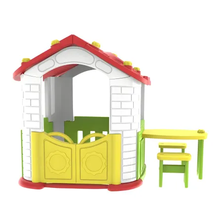 Casetta per Bambini Plastica 187x108x119 cm con Tavolo e Sedie Esterno