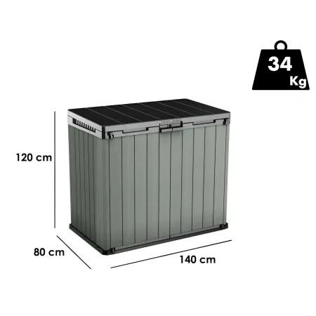 Baule Porta Attrezzi Keter in Resina 1150 L Verde da Giardino Impermeabile