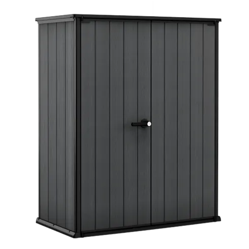 Armadio Porta Attrezzi Keter in Resina da Giardino 1400 L Evotech Grigio