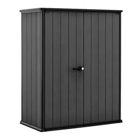 Armadio Porta Attrezzi Keter in Resina da Giardino 1400 L Evotech Grigio