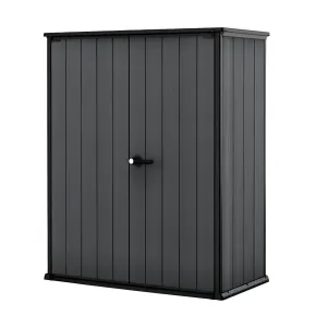 Armadio Porta Attrezzi Keter in Resina da Giardino 1400 L Evotech Grigio 2
