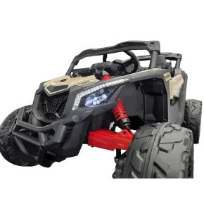 Auto Buggy Elettrico Fuoristrada per Bambini 12V Cachi Telecomando 2