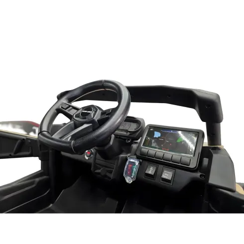 Auto Buggy Elettrico Fuoristrada per Bambini 12V Cachi Telecomando