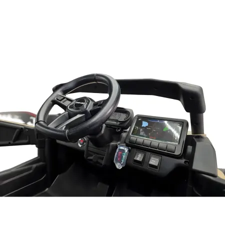 Auto Buggy Elettrico Fuoristrada per Bambini 12V Cachi Telecomando