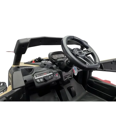 Auto Buggy Elettrico Fuoristrada per Bambini 12V Cachi Telecomando