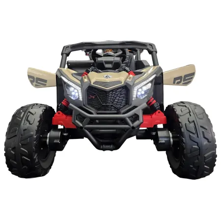 Auto Buggy Elettrico Fuoristrada per Bambini 12V Cachi Telecomando