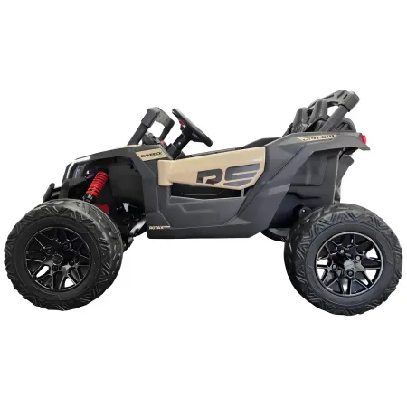 Auto Buggy Elettrico Fuoristrada per Bambini 12V Cachi Telecomando