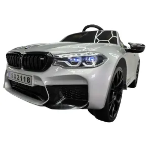 Auto Elettrica per Bambini Doppio Motore 24V BMW M5 Grigio Metallizzato